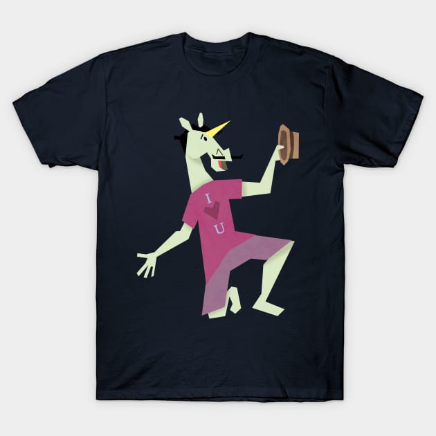 Serenading Unicorn T-Shirt by Thatssounicorny